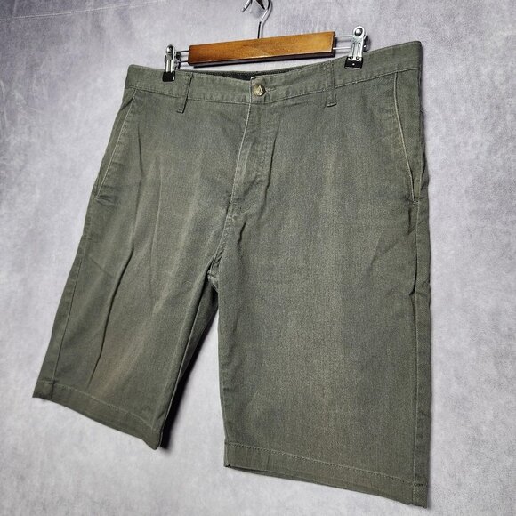 Volcom Shorts Mens 34 Corp Class Stretch Chino Modern Fit Casual 18.25" Waist - Picture 10 of 16